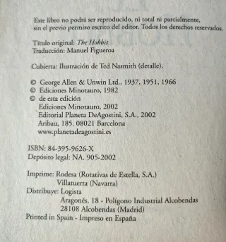 7 libros Saga El Señor de los Anillos