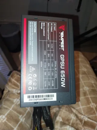 Fuente Alimentación Tempest Gaming 650W