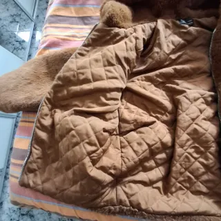 Chaqueta niña peluche con capucha
