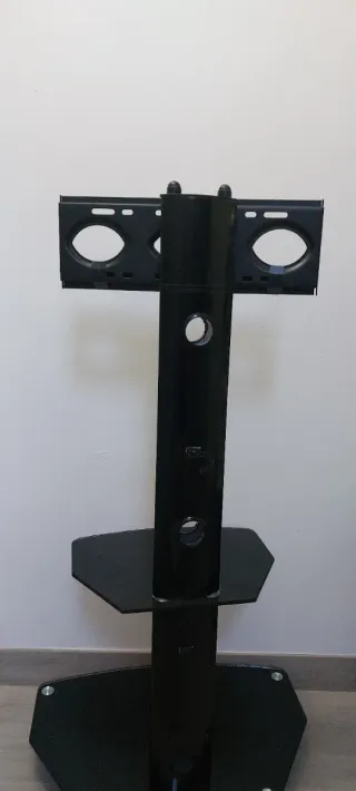 Soporte TV cristal negro