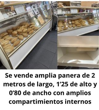 Panera de 2m con compartimentos