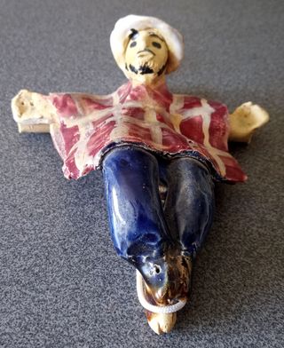 Figura pescador cerámica