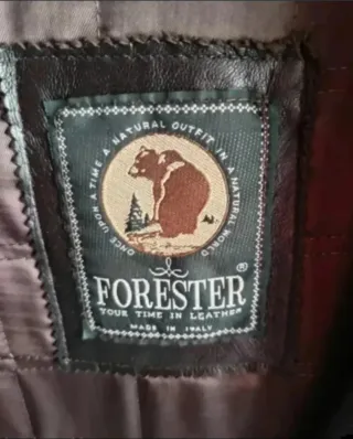 Chaqueta de cuero Forester Negra