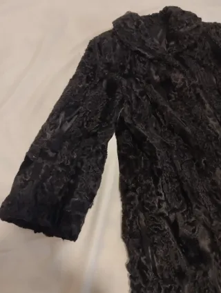 Abrigo negro señora astracán