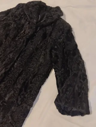 Abrigo negro señora astracán