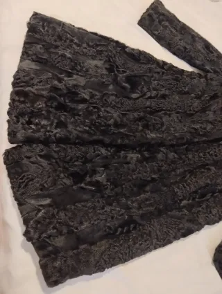 Abrigo negro señora astracán