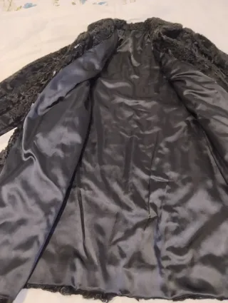 Abrigo negro señora astracán