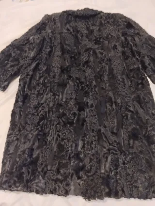 Abrigo negro señora astracán