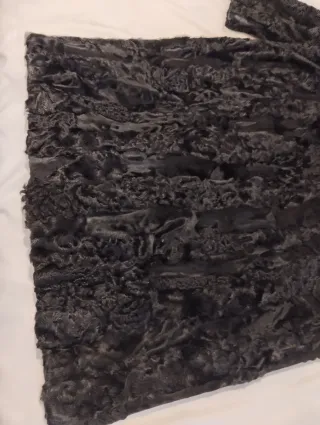 Abrigo negro señora astracán