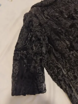 Abrigo negro señora astracán