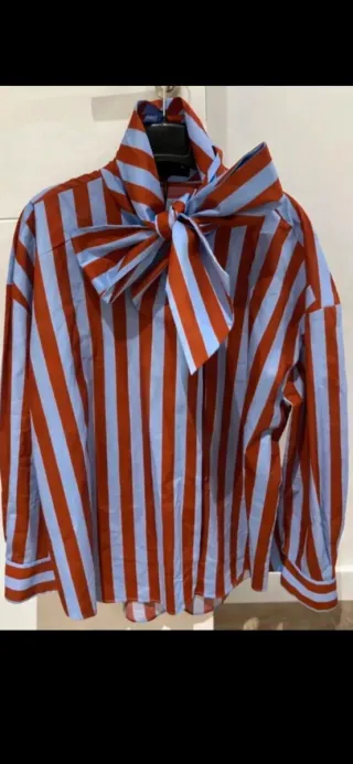 Blusa Zara Talla L Rayas Lazo