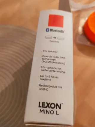 Altavoz Bluetooth Lexon Mino L Naranja