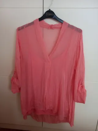 Confezione da 2 camicie color corallo