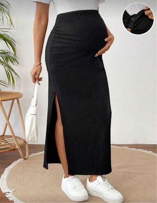 Falda canalé premamá