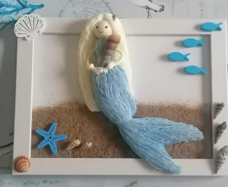 Sirenita Macramé Decoración Playa