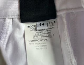 Pantalón Pelotari Blanco Talla 14 años