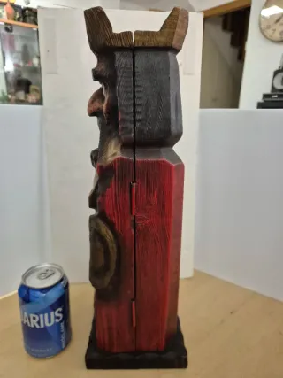 Figura Madera Artesanal botellero Vintage