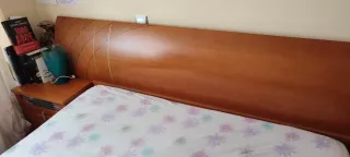 Dormitorio completo madera cerezo 1,5