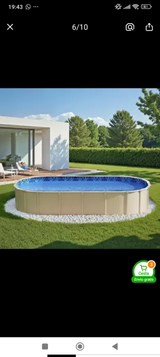 Liner Piscina Desmontable 732x366x147