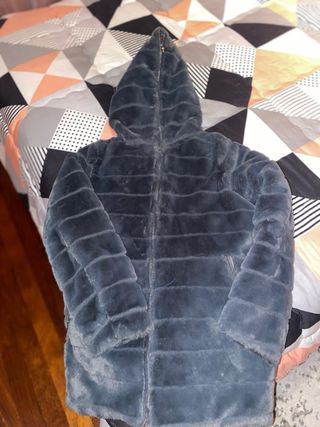 Chaqueta impermeable reversible gris S-M