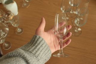 Juego 5 copas pequeñas de cristal