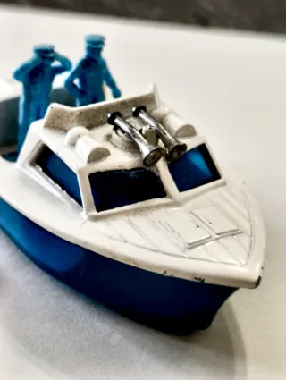 Modellino barca anfibio 1976 polizia. Matchbox