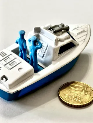 Modellino barca anfibio 1976 polizia. Matchbox