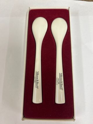 Set 2 cucchiaini porcellana con mirtilli