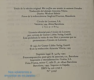 NOS VOLVEREMOS A ENCONTRAR EN MI PARAÍSO