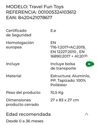 Parque cuna Jane estrellas