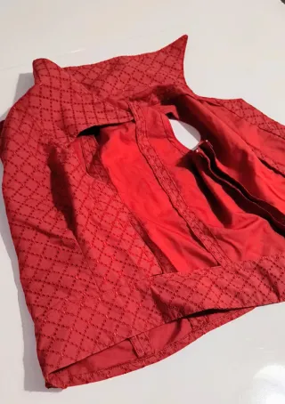 Camisa flamenca bordada roja, talla 38-40