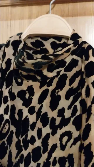 Vestido largo animal print