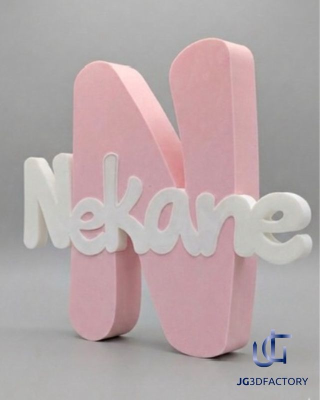 Iniciales personalizadas en 3D