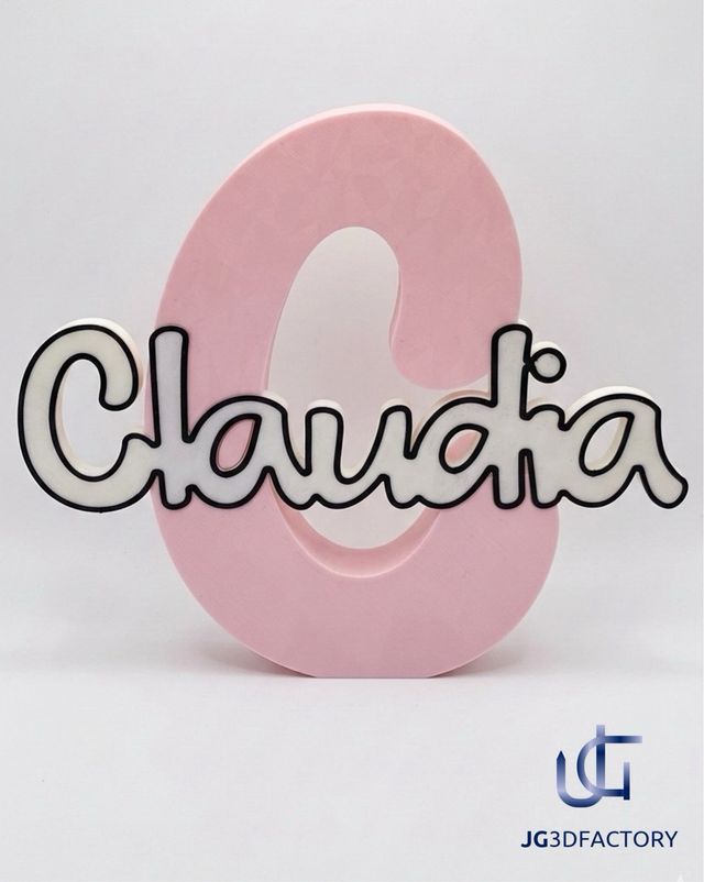 Iniciales personalizadas en 3D