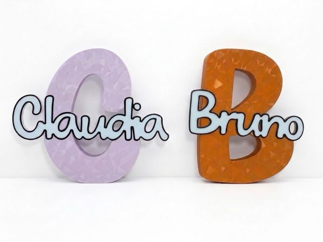 Iniciales personalizadas en 3D
