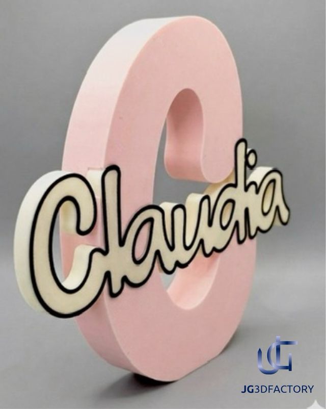 Iniciales personalizadas en 3D