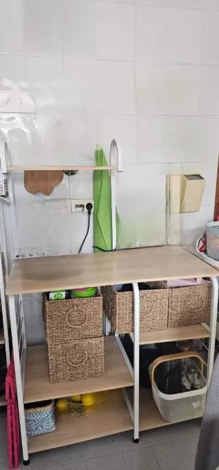 Mueble auxiliar cocina madera y metal