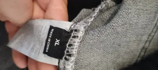 Vaqueros pitillo negros rotos Talla XL