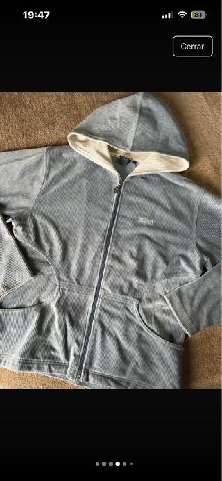 North company Sudadera Pana Azul y Blanca Talla L