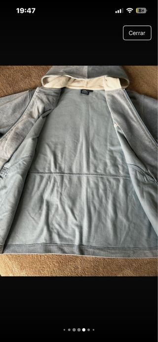 North company Sudadera Pana Azul y Blanca Talla L