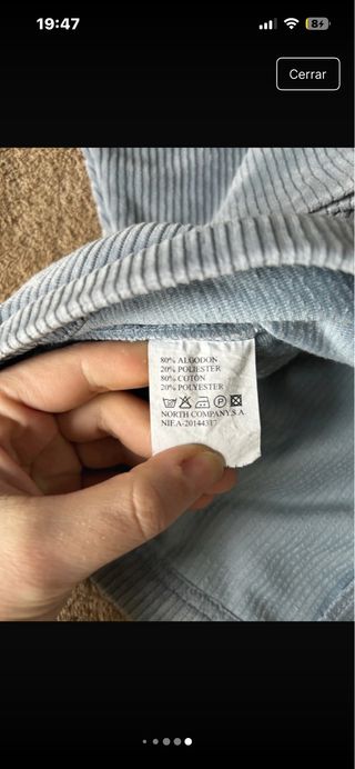 North company Sudadera Pana Azul y Blanca Talla L