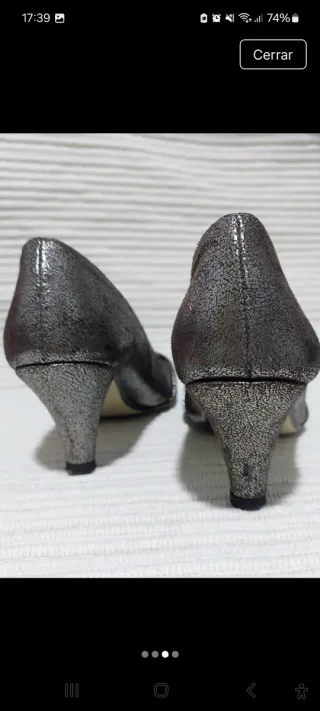 Zapatos plateados