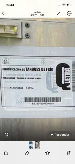 Tanque de leche Fontser