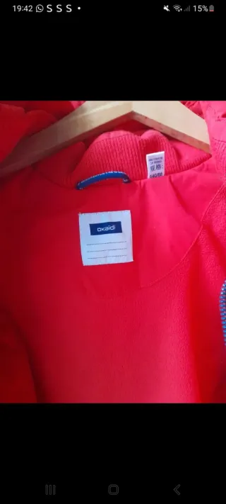 Giubbino Okaidi rosso con cappuccio