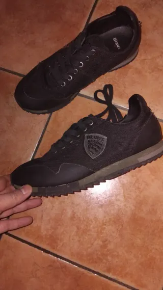 Scarpe blauer nere uomo nuove mai usate