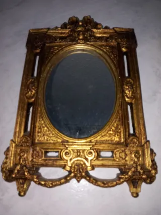 Pareja Espejos Madera Antiguos