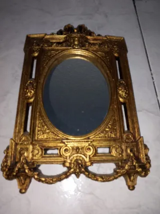 Pareja Espejos Madera Antiguos