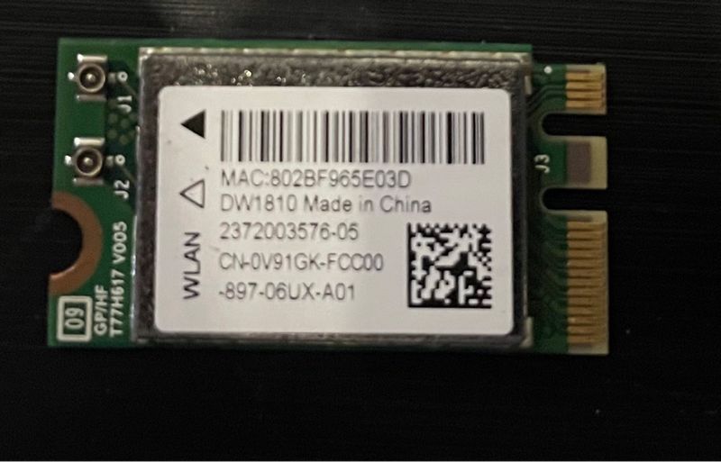 Tarjeta WiFi DW1810 PCI-E 2.4G/5G Dual Band afbeelding 2