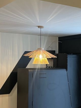 Lámpara de techo fibras naturales