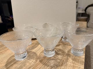 6 Copas Cóctel Vintage Cristal